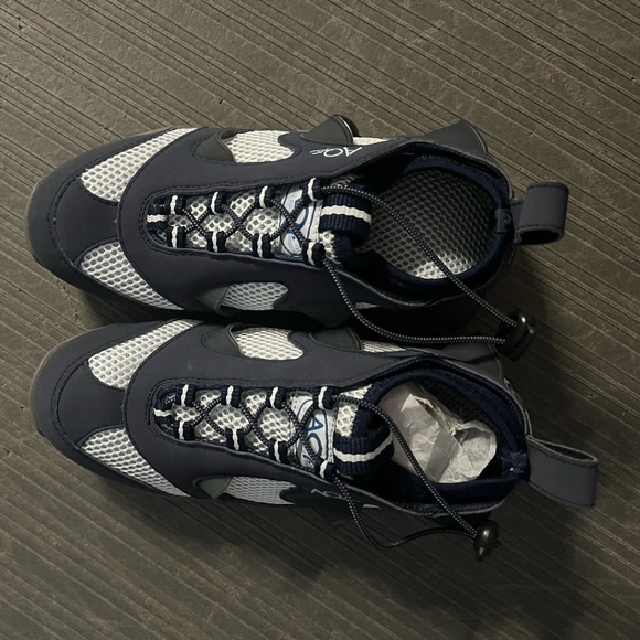 AQX Navy and White Mesh Sneakers - Picture 2 of 6